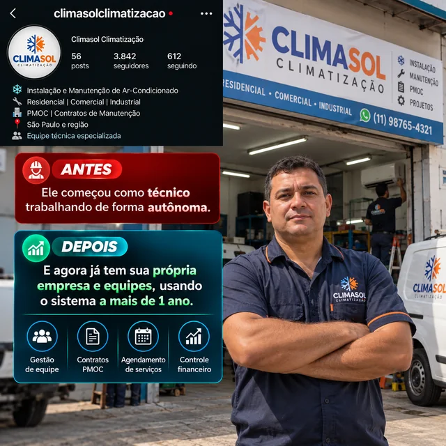 Climasol Climatização: começou como técnico autônomo e hoje tem empresa e equipes