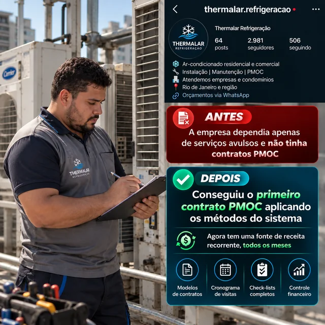 Thermalar Refrigeração: conseguiu o primeiro contrato PMOC e tem receita recorrente
